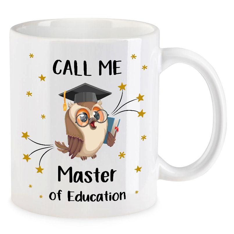 LOVEGOALS Kaffeetasse Call me Master of | Geschenk zum Masterabschluss