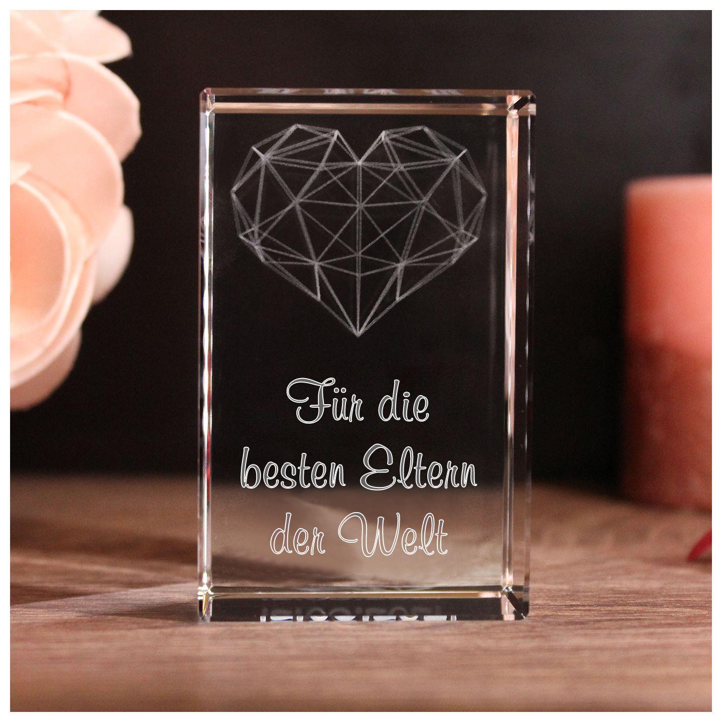 LoveGoals 3D Glaskristall Gitterherz