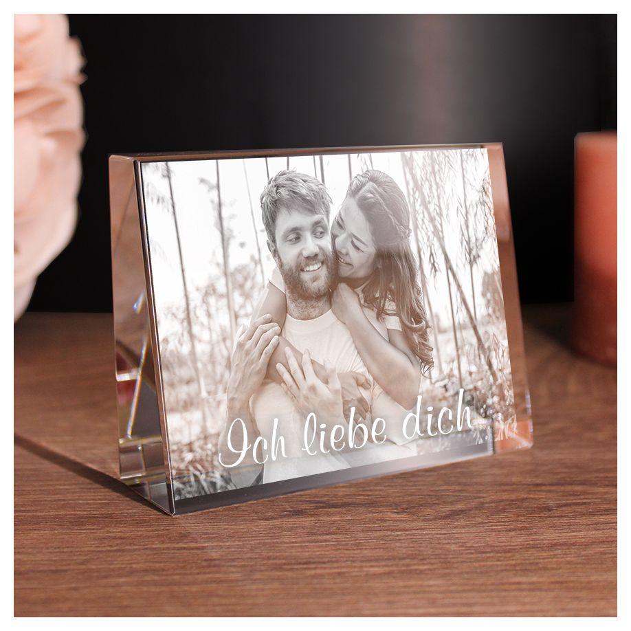 2D Glasfoto Flachglas Querformat mit Foto und Wunschtext
