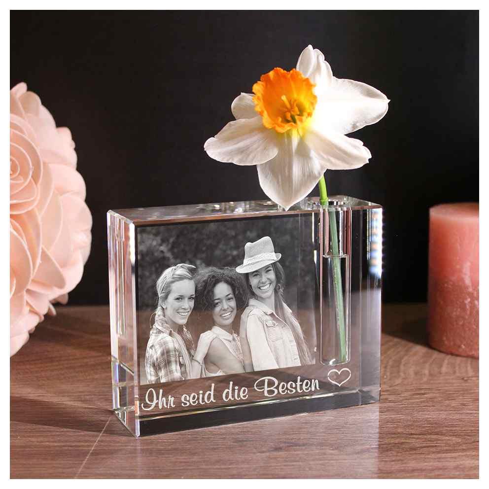 2D Glasfoto Blumenvase